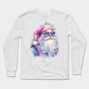 Groovy Hippie Retro Santa Claus Long Sleeve T-Shirt